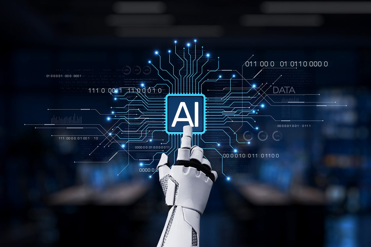 Futuristic AI technology concept image
